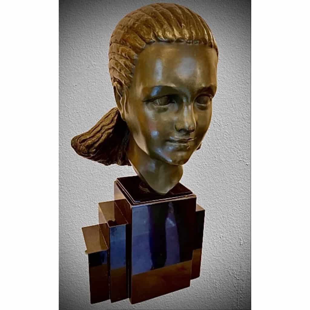 MARCEL BOURAINE BRONZE ART DECO