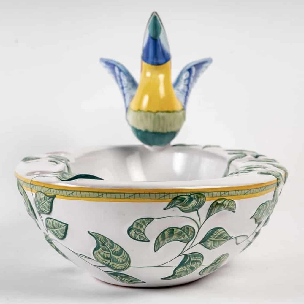  Jardinière Coupe « Toucans » faïence émaillée de Moustiers pour HERMES | Biron  Jardinière Coupe "Toucans" faïence émaillée de Moustiers pour HERMES
