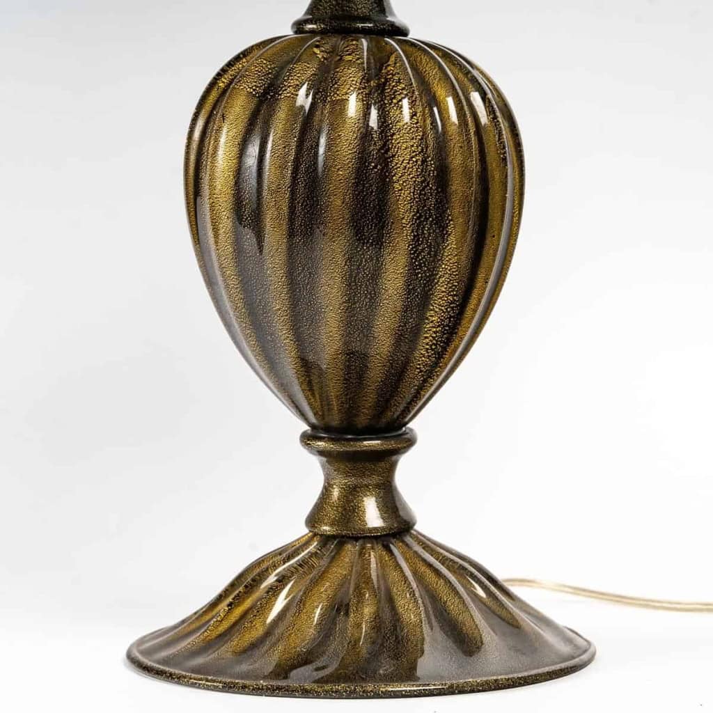 Paire de lampes balustres en verre de Murano, années 1950 | Biron Paire de lampes balustres en verre de Murano, années 1950