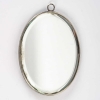 Miroir Pendentif « Tête » verre blanc sur clinquant bleu électrique patiné gris de René LALIQUE | Biron Miroir Pendentif "Tête" verre blanc sur clinquant bleu électrique patiné gris de René LALIQUE