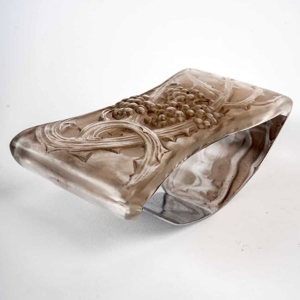 Buvard « Mûres » verre blanc patiné brun de René LALIQUE | Biron ||||||||