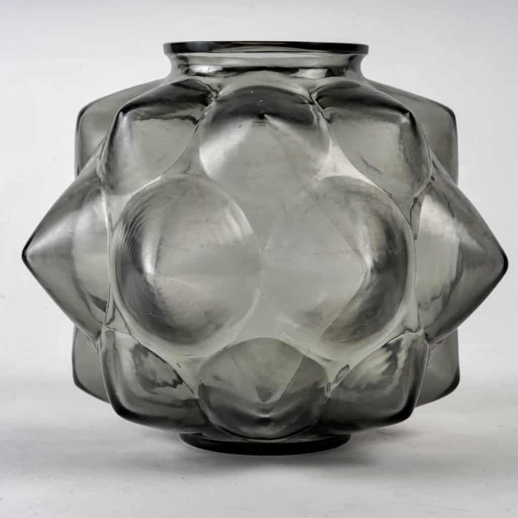 Vase « Champagne » verre gris de René LALIQUE | Biron |||||