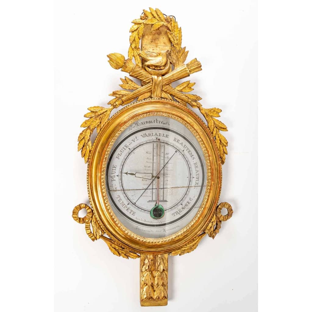 Baromètre – thermomètre d’époque Louis XVI ( 1774 – 1793). | Biron ||||