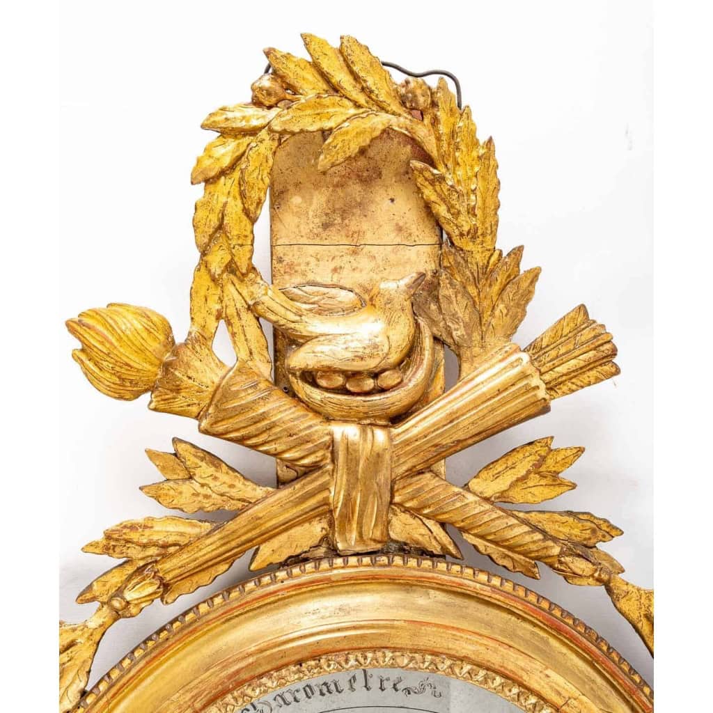 Baromètre – thermomètre d’époque Louis XVI ( 1774 – 1793). | Biron Baromètre - thermomètre d'époque Louis XVI ( 1774 - 1793).