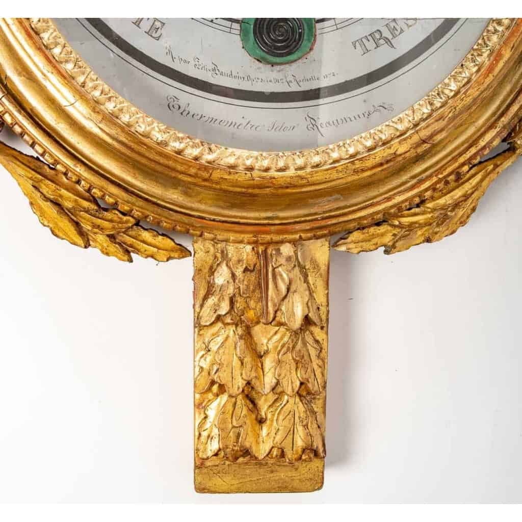 Baromètre – thermomètre d’époque Louis XVI ( 1774 – 1793). | Biron Baromètre - thermomètre d'époque Louis XVI ( 1774 - 1793).