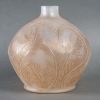 Vase « Plumes » verre opalescent patiné sépia de René LALIQUE | Biron |||||||