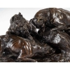 Les 3 chiens au terrier Sculpture en bronze signé P. J. Mène | Biron Les 3 chiens au terrier Sculpture en bronze signé P. J. Mène