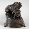 Les 3 chiens au terrier Sculpture en bronze signé P. J. Mène | Biron Les 3 chiens au terrier Sculpture en bronze signé P. J. Mène