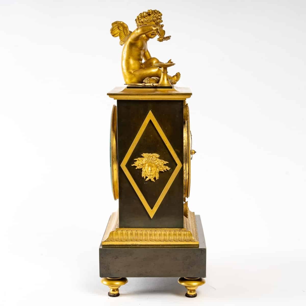 Pendule borne d’époque 1er Empire (1804 – 1815). | Biron Pendule borne d'époque 1er Empire (1804 - 1815).