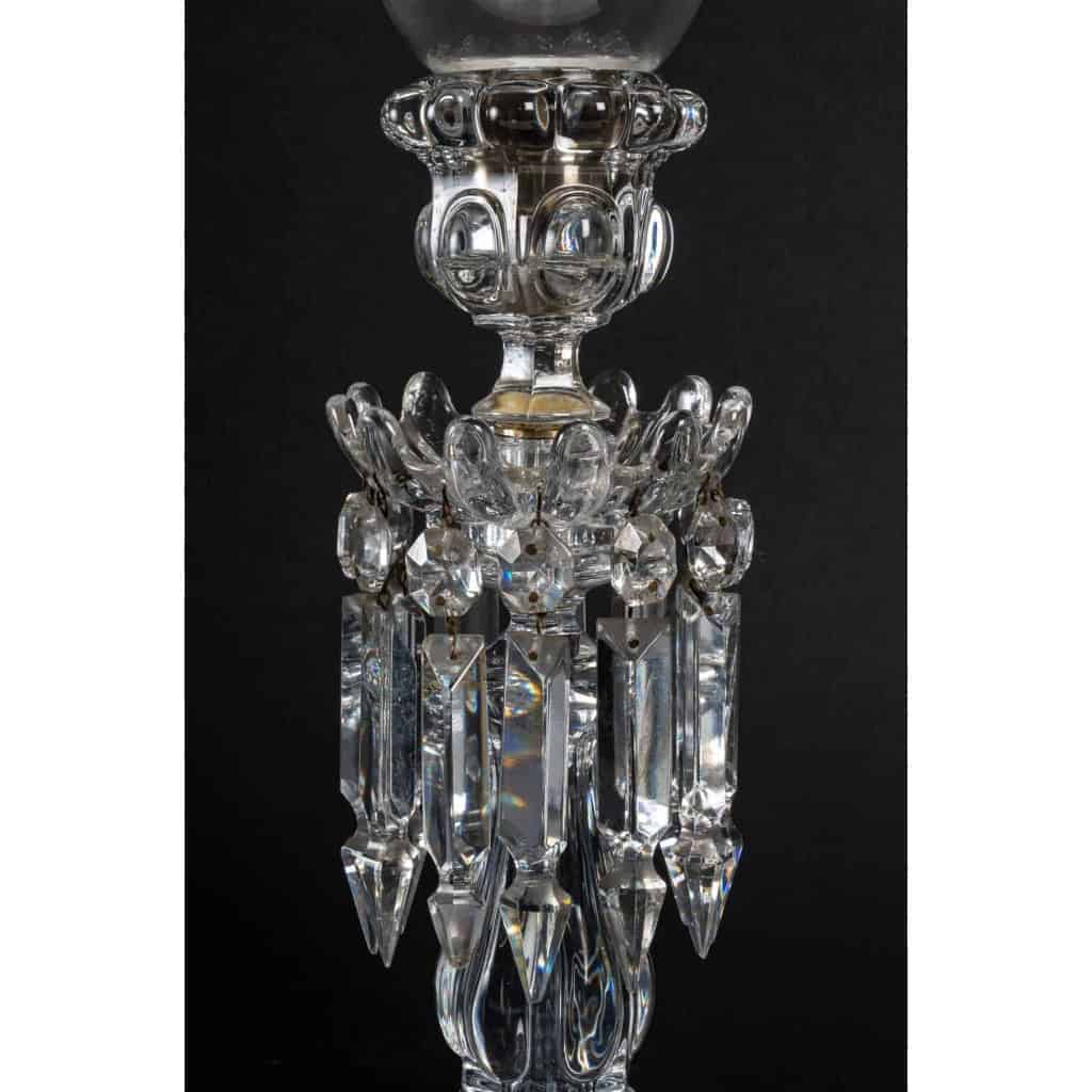 Paire de Candélabres Baccarat en Cristal, XXème Siècle – Une Lumière, Parfait État | Biron Paire De Candélabres 1L Cristal Baccarat