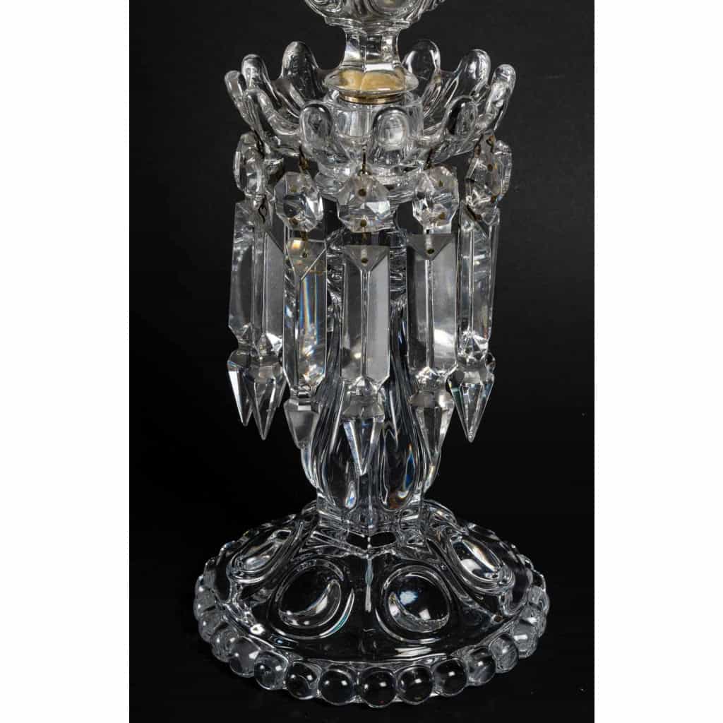 Paire de Candélabres Baccarat en Cristal, XXème Siècle – Une Lumière, Parfait État | Biron Paire De Candélabres 1L Cristal Baccarat