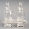 Huilier Vinaigrier « Bourgueil » en verre blanc de René LALIQUE | Biron Huilier Vinaigrier "Bourgueil" en verre blanc de René LALIQUE