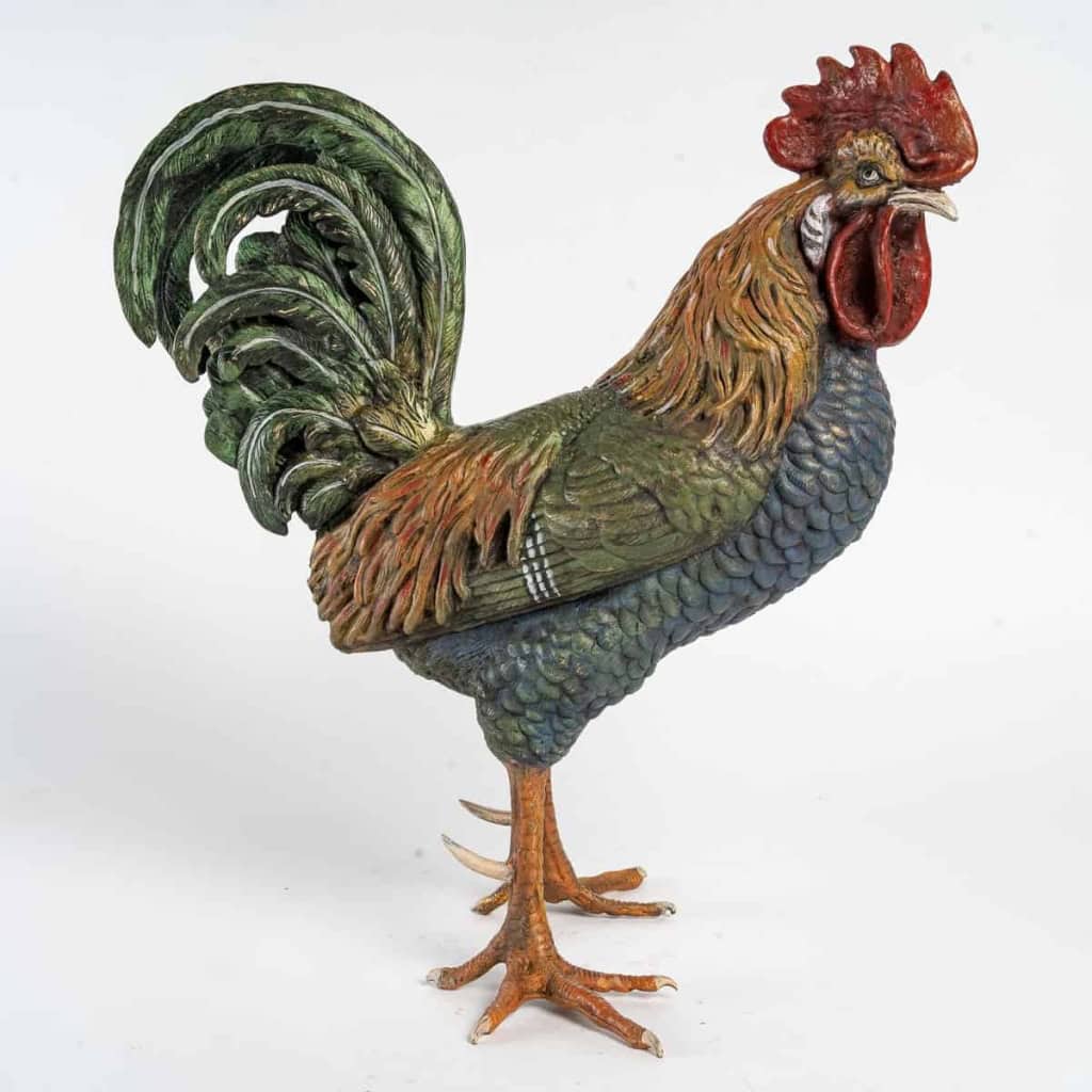 Coq en bronze du début du XXème siècle | Biron Coq en bronze du début du XXème siècle