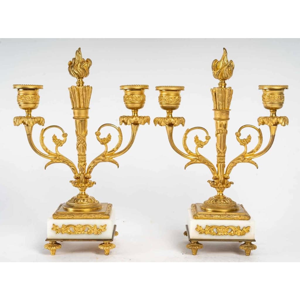 Garniture de cheminée fin XIXème siècle | Biron Garniture de cheminée fin XIXème siècle