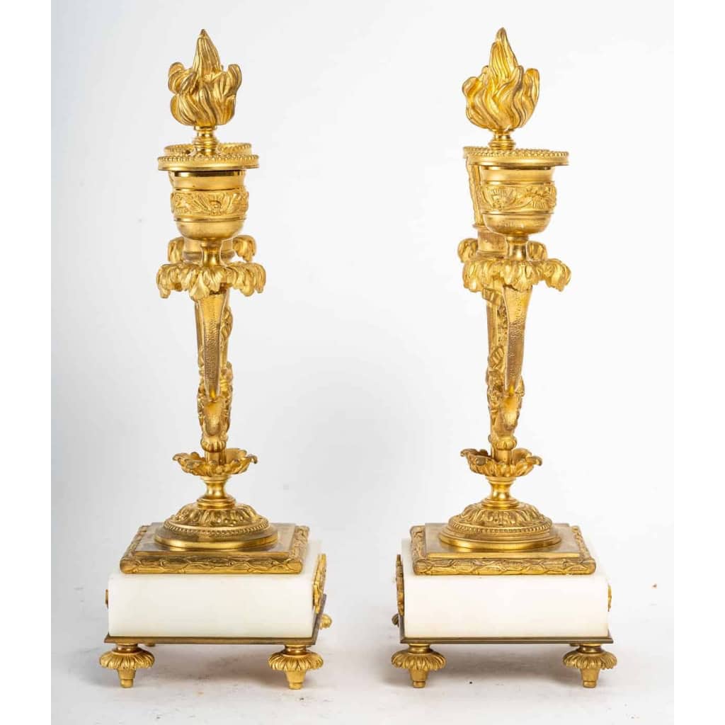 Garniture de cheminée fin XIXème siècle | Biron Garniture de cheminée fin XIXème siècle