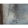 Grande peinture de Luez, La dame au chapeau, XXème siècle | Biron Grande peinture de Luez, La dame au chapeau, XXème siècle