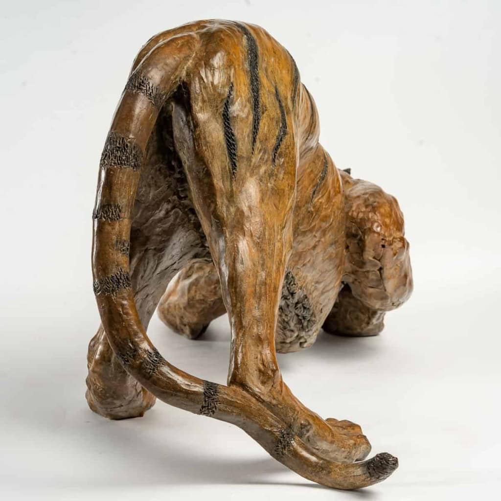Tigre en bronze, fondeur Chapon, XXème siècle | Biron Tigre en bronze, fondeur Chapon, XXème siècle