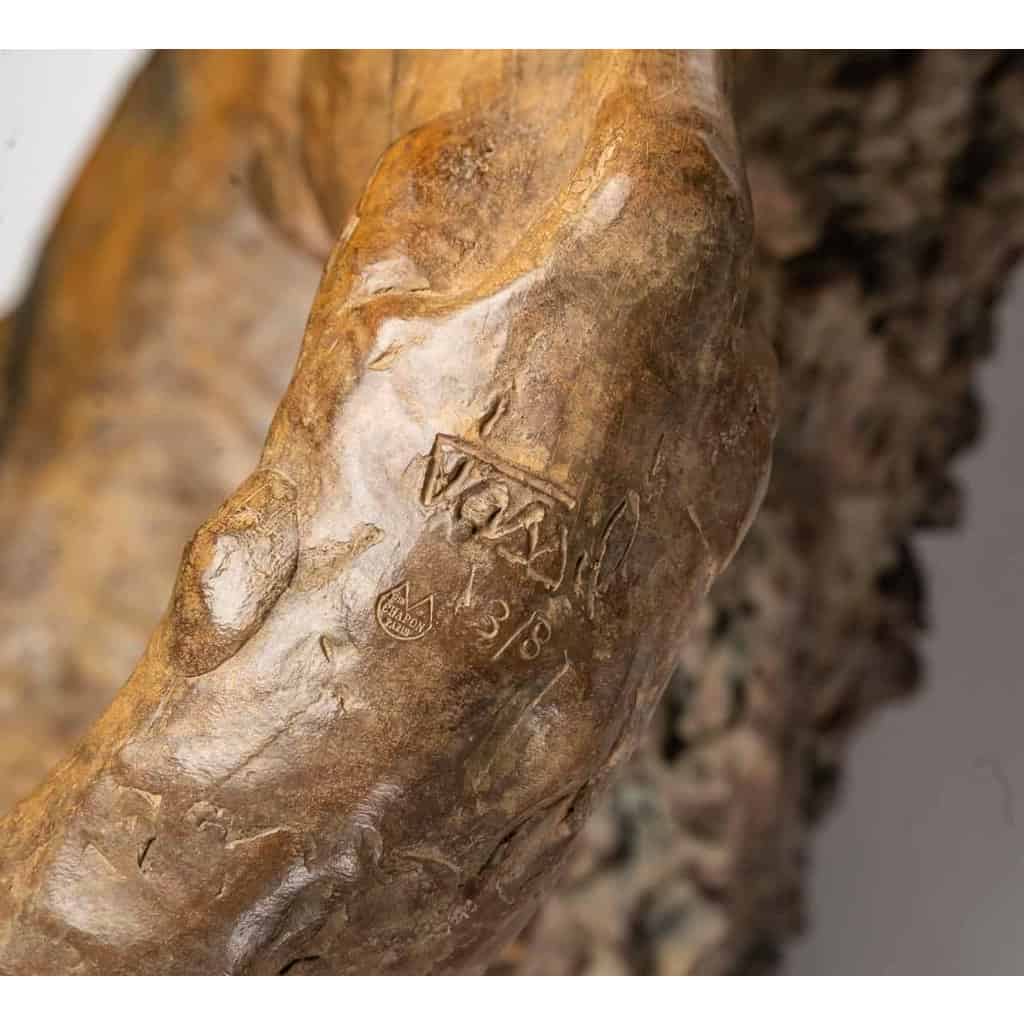 Tigre en bronze, fondeur Chapon, XXème siècle | Biron Tigre en bronze, fondeur Chapon, XXème siècle