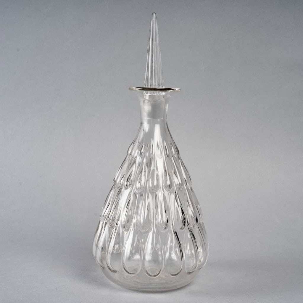 Carafe « Gouttes d’Eau » verre blanc de René LALIQUE | Biron ||||||