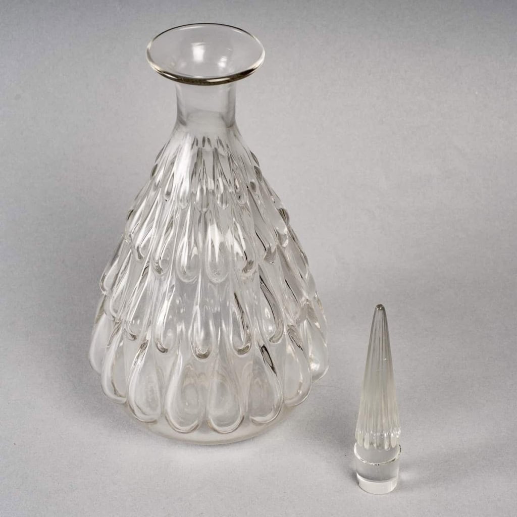 Carafe « Gouttes d’Eau » verre blanc de René LALIQUE | Biron Carafe "Gouttes d'Eau" verre blanc de René LALIQUE