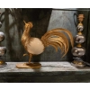 Coq en oeuf d’autruche et laiton doré, années 1970 | Biron Coq en oeuf d'autruche et laiton doré, années 1970