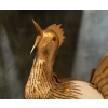 Coq en oeuf d’autruche et laiton doré, années 1970 | Biron Coq en oeuf d'autruche et laiton doré, années 1970