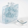 Flacon « Carré Plat Hirondelles » verre blanc patiné bleu de René LALIQUE | Biron Flacon « Carré Plat Hirondelles » verre blanc patiné bleu de René LALIQUE