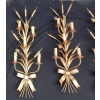 1970′ Série De 7 Appliques Aux Roseaux En Fer Doré Par Hans Kogl Pour Maison Jansen 5 Ampoules H 104 cm | Biron 1970′ Série De 7 Appliques Aux Roseaux En Fer Doré Par Hans Kogl Pour Maison Jansen 5 Ampoules H 104 cm