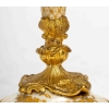 Paire de vases miniatures en porcelaine et bronze doré XIXème siècle