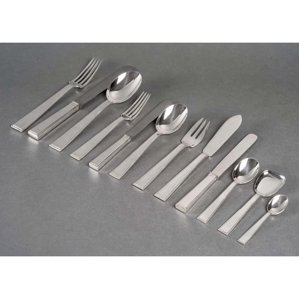 Ménagère Art Deco argent massif de TETARD FRERES en coffret – 154 pièces | Biron ||||||||||||||||