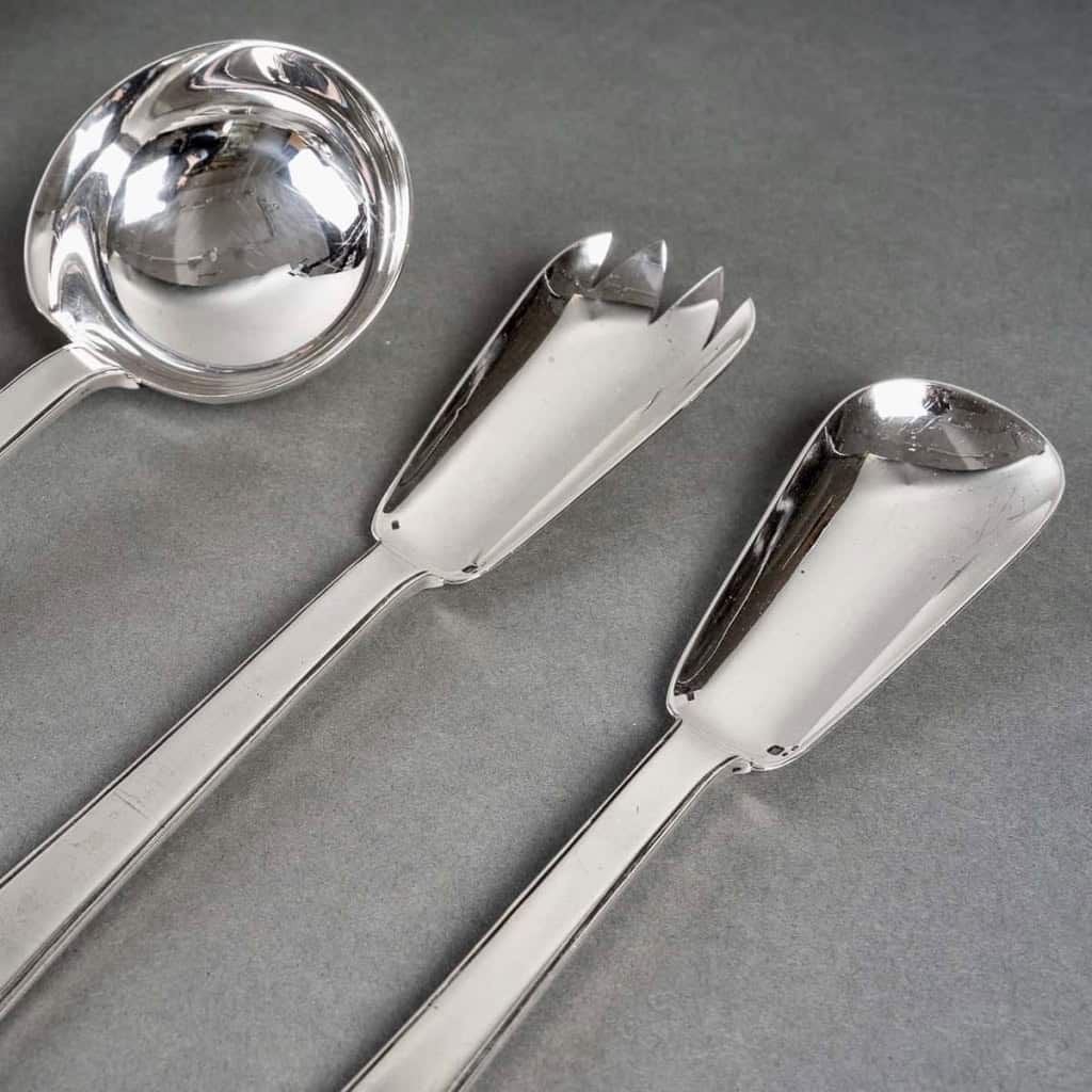 Ménagère Art Deco argent massif de TETARD FRERES en coffret – 154 pièces | Biron Ménagère Art Deco argent massif de TETARD FRERES en coffret - 154 pièces