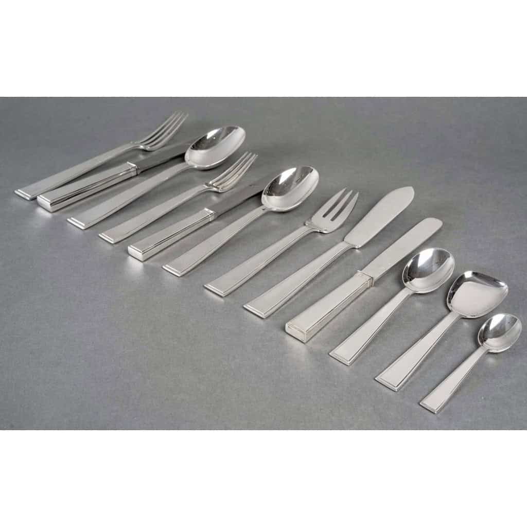 Ménagère Art Deco argent massif de TETARD FRERES en coffret – 154 pièces | Biron Ménagère Art Deco argent massif de TETARD FRERES en coffret - 154 pièces
