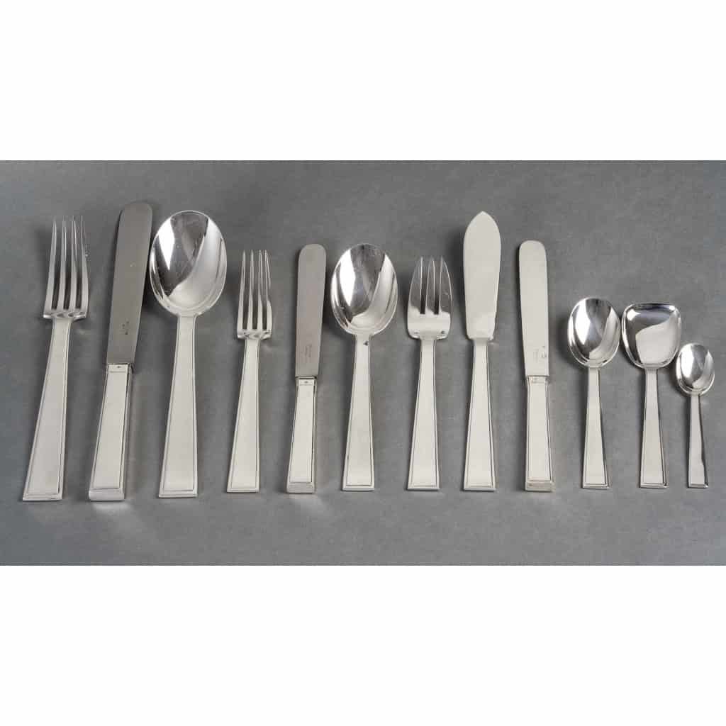 Ménagère Art Deco argent massif de TETARD FRERES en coffret – 154 pièces | Biron Ménagère Art Deco argent massif de TETARD FRERES en coffret - 154 pièces