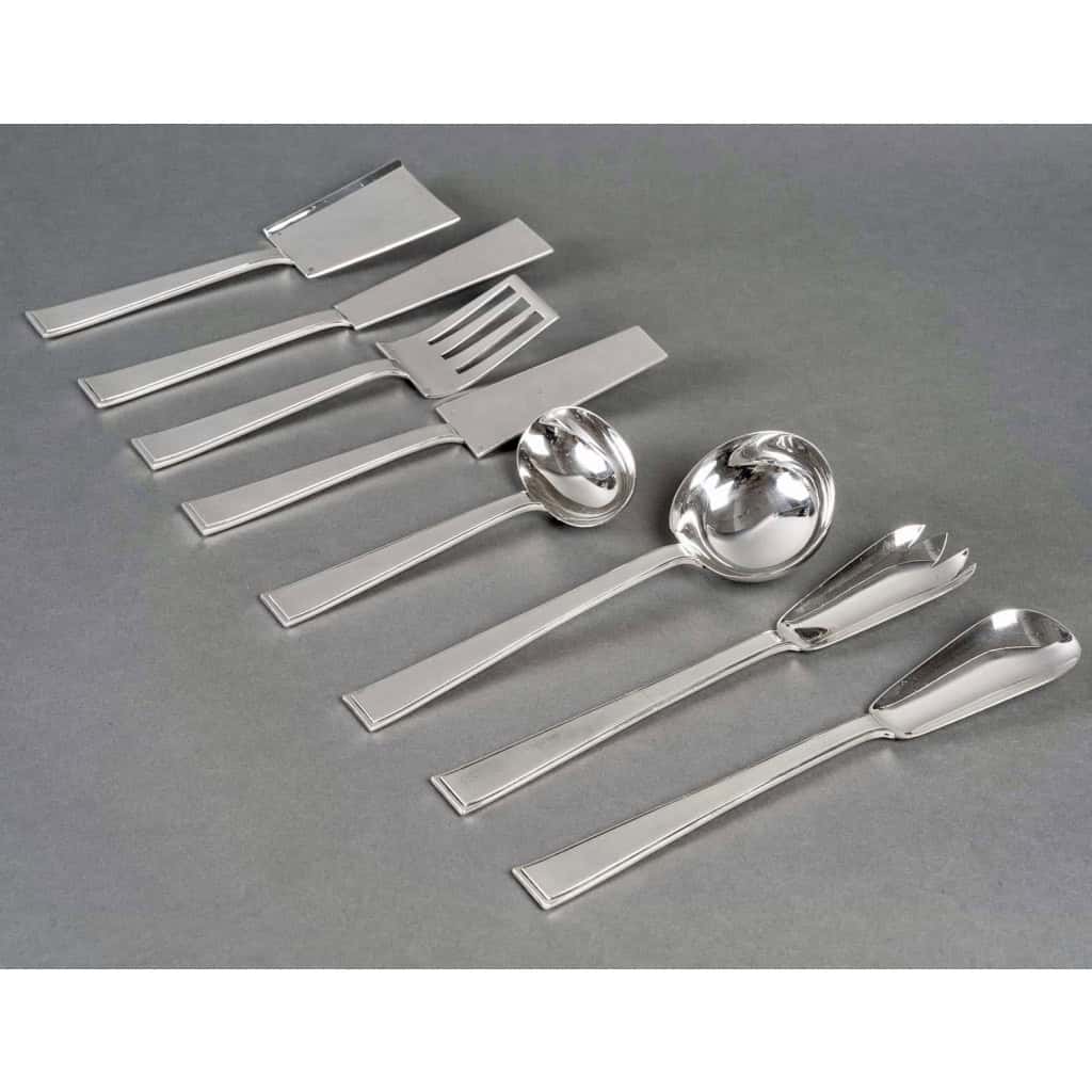 Ménagère Art Deco argent massif de TETARD FRERES en coffret – 154 pièces | Biron Ménagère Art Deco argent massif de TETARD FRERES en coffret - 154 pièces