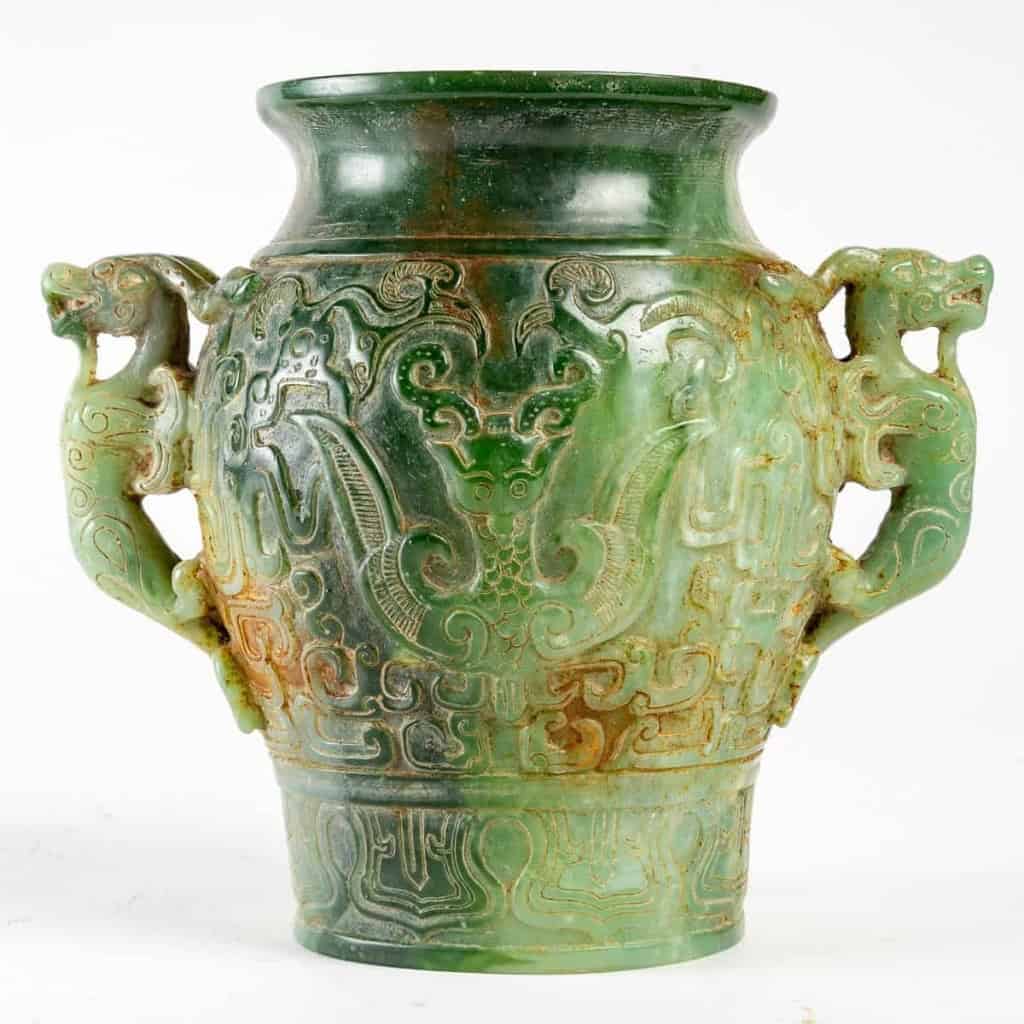 Vase en Jade, XXème siècle | Biron ||||||||||||