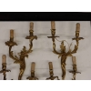 1970/80 Série De 2 Paires d’Appliques Faisant Pendant En Bronze Doré De Style LXV Signées Maison Baguès | Biron 1970/80 Série De 2 Paires d’Appliques Faisant Pendant En Bronze Doré De Style LXV Signées Maison Baguès