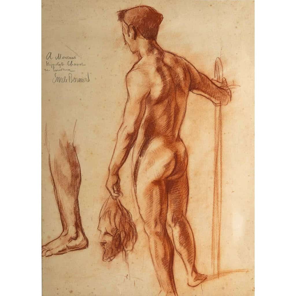 Sanguine d’Émile Bernard, Recto-Verso, XXème siècle | Biron Sanguine d'Émile Bernard, Recto-Verso, XXème siècle