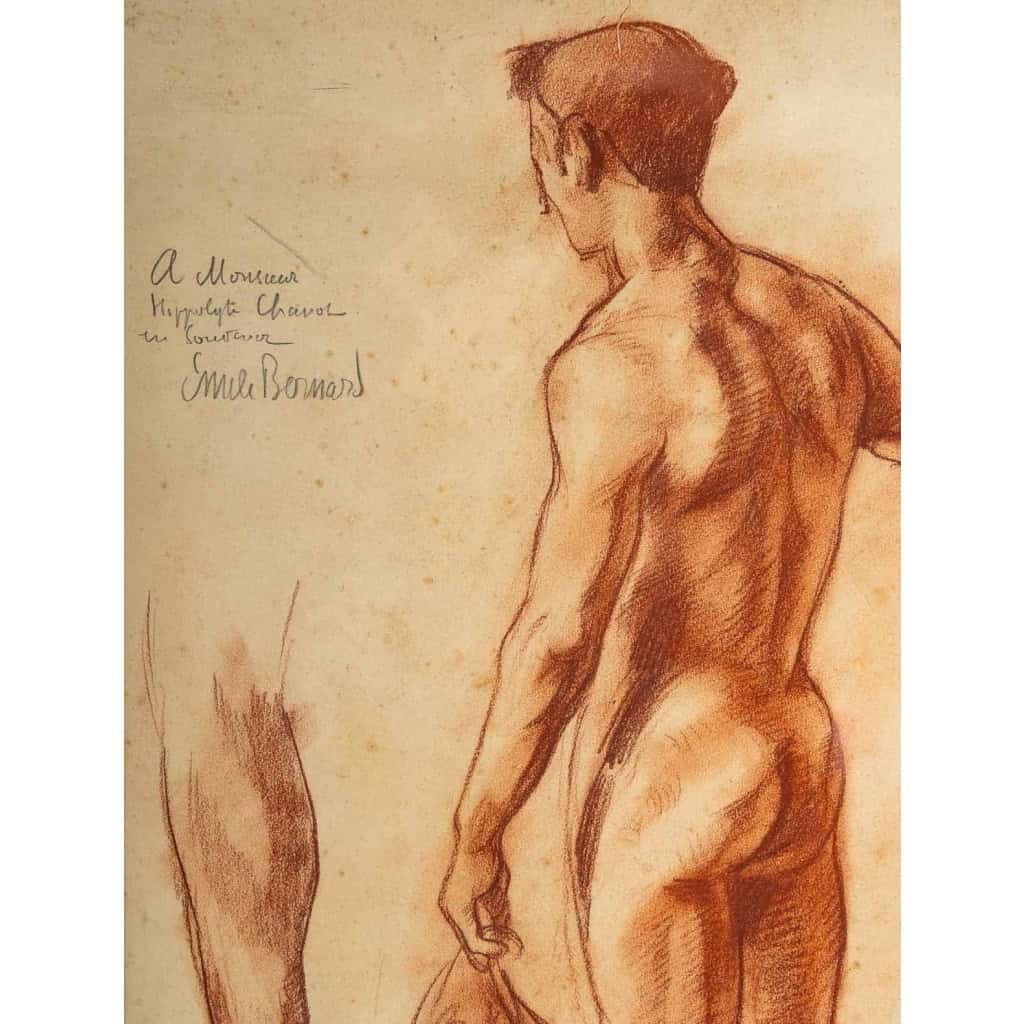 Sanguine d’Émile Bernard, Recto-Verso, XXème siècle | Biron Sanguine d'Émile Bernard, Recto-Verso, XXème siècle