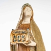 Figure allégorique du Moyen Âge en grès, travail Art Nouveau, signé "BS", fin XIXe - début du XXe siècle.