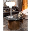 Table basse en marbre et laiton, années 1980 | Biron Table basse en marbre et laiton, années 1980