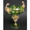 Grande coupe verte aux 4 dragons, Antonio Salviati, 1885 | Biron Grande coupe verte aux 4 dragons, Antonio Salviati, 1885