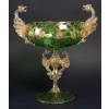 Grande coupe verte aux 4 dragons, Antonio Salviati, 1885 | Biron Grande coupe verte aux 4 dragons, Antonio Salviati, 1885