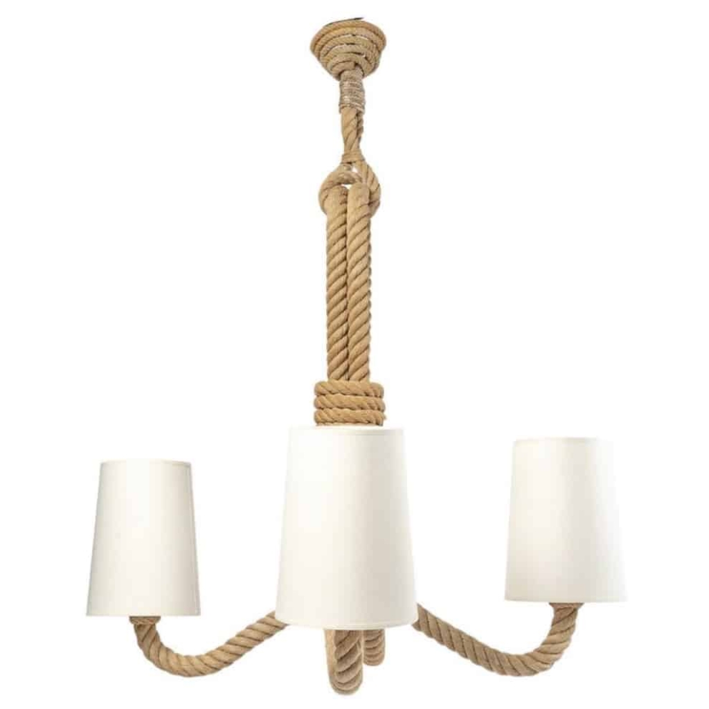 1950 Grand Lustre en cordes par Adrien Audoux & Frida Minet | Biron |||||