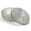 Boîte « Coquilles » verre blanc patiné bleu de René LALIQUE | Biron Boîte "Coquilles" verre blanc patiné bleu de René LALIQUE