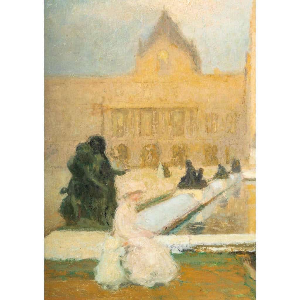 Lucien-Victor Guirand de Scevola (1871 – 1950) : La grand bassin dans le parc du château de Versailles. | Biron Lucien-Victor Guirand de Scevola (1871 - 1950) : La grand bassin dans le parc du château de Versailles.
