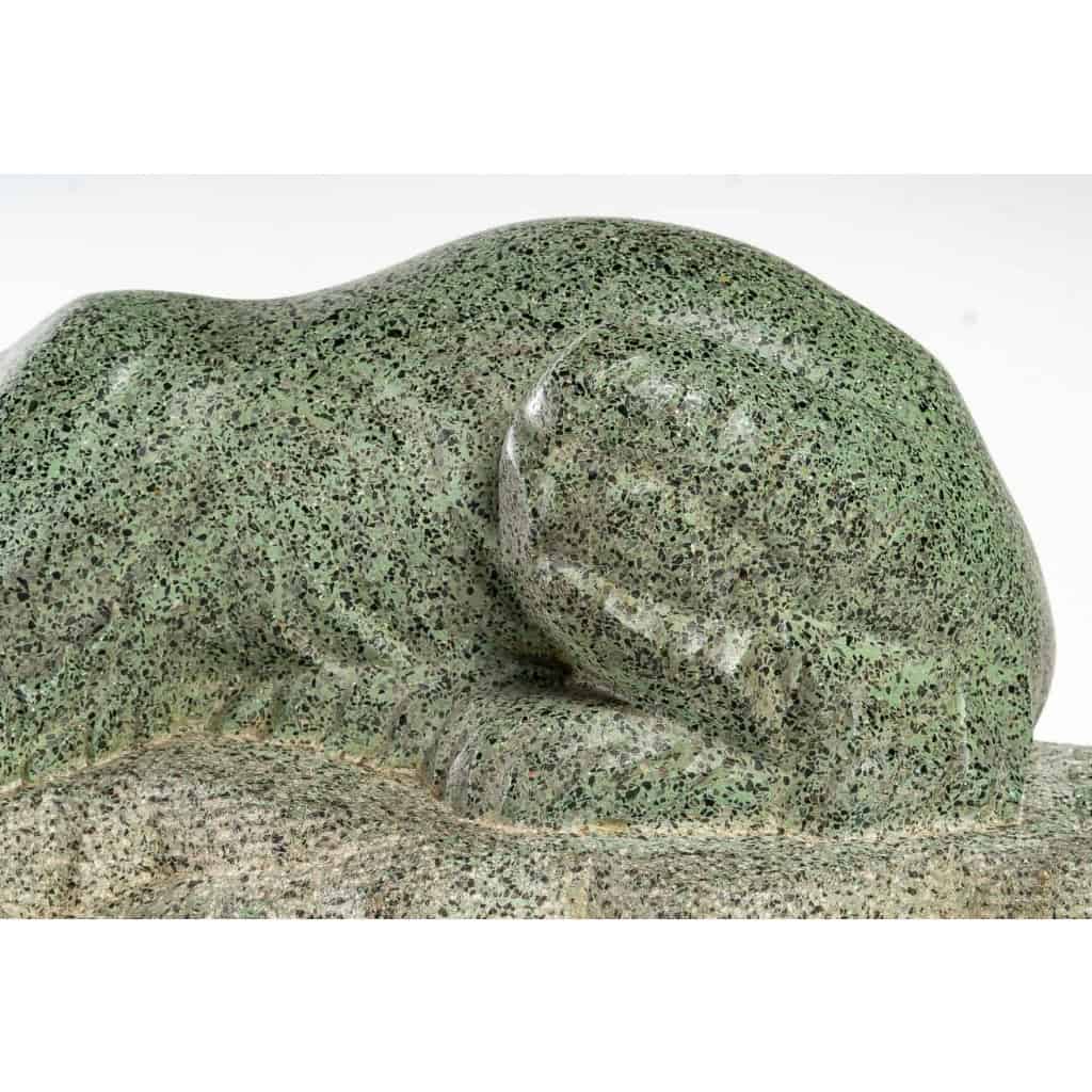 Ours polaire, Sculpture en granit Art déco signée Abel René Philippe | Biron Ours polaire, Sculpture en granit Art déco signée Abel René Philippe