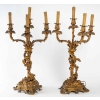 Paire de candélabres du XIXème siècle en bronze doré | Biron |||||||||||