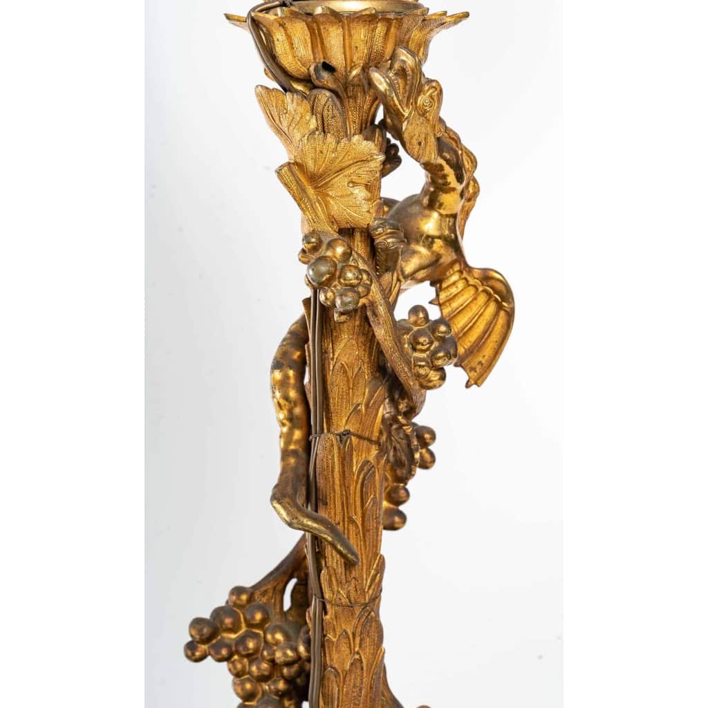 Paire de candélabres du XIXème siècle en bronze doré | Biron Paire de candélabres du XIXème siècle en bronze doré