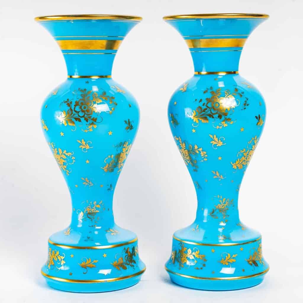 Paire de vases en opaline, XIXème siècle, Napoléon III | Biron ||||||||