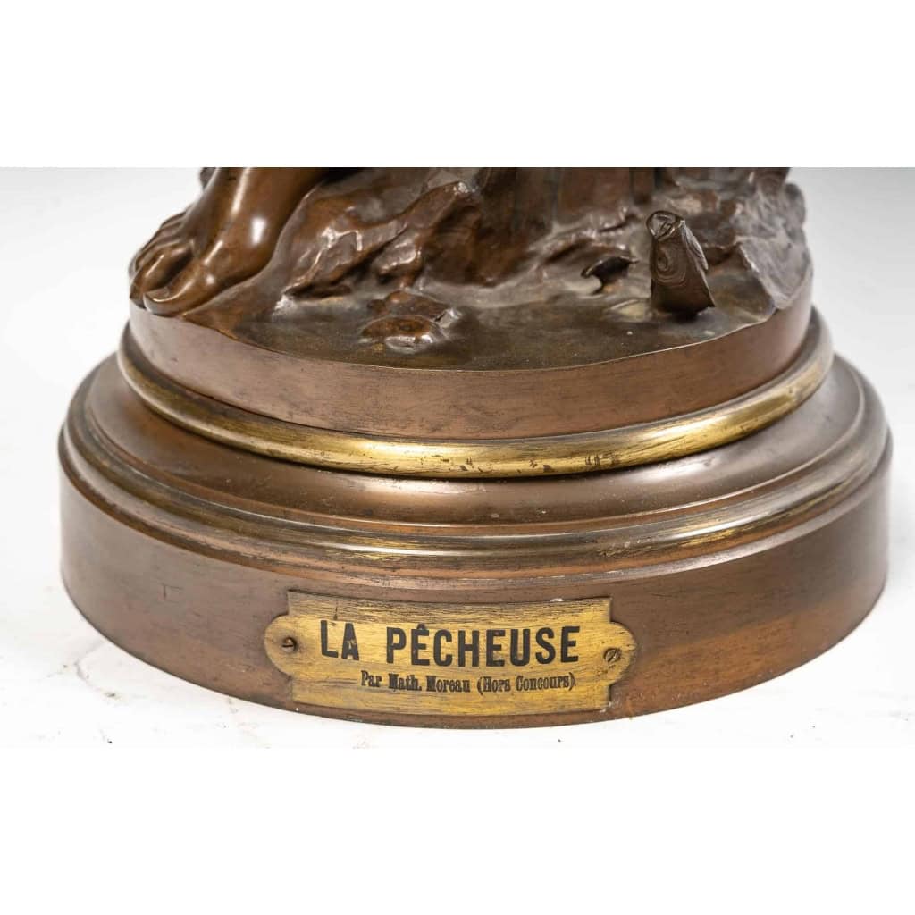 Pêcheuse sur son rocher, XIXème siècle | Biron Pêcheuse sur son rocher, XIXème siècle